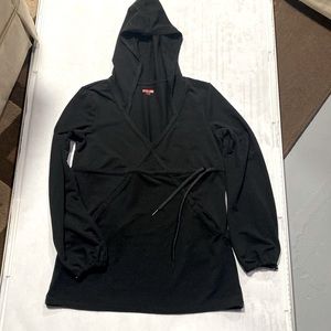 SPANX women’s medium black cinch hoodie with tie
